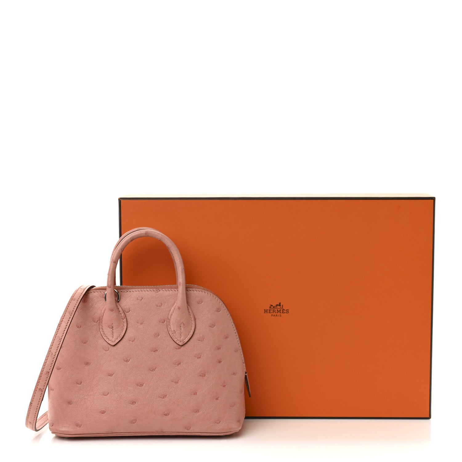 Hermes Ostrich Bolide Mini 1923 Terre Cuite 11 of 11