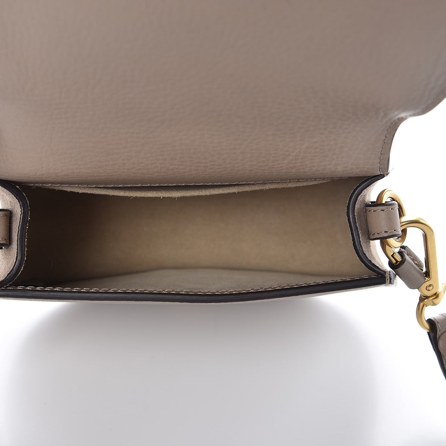 Calfskin Suede Small Nile Bracelet Bag Motty Grey
