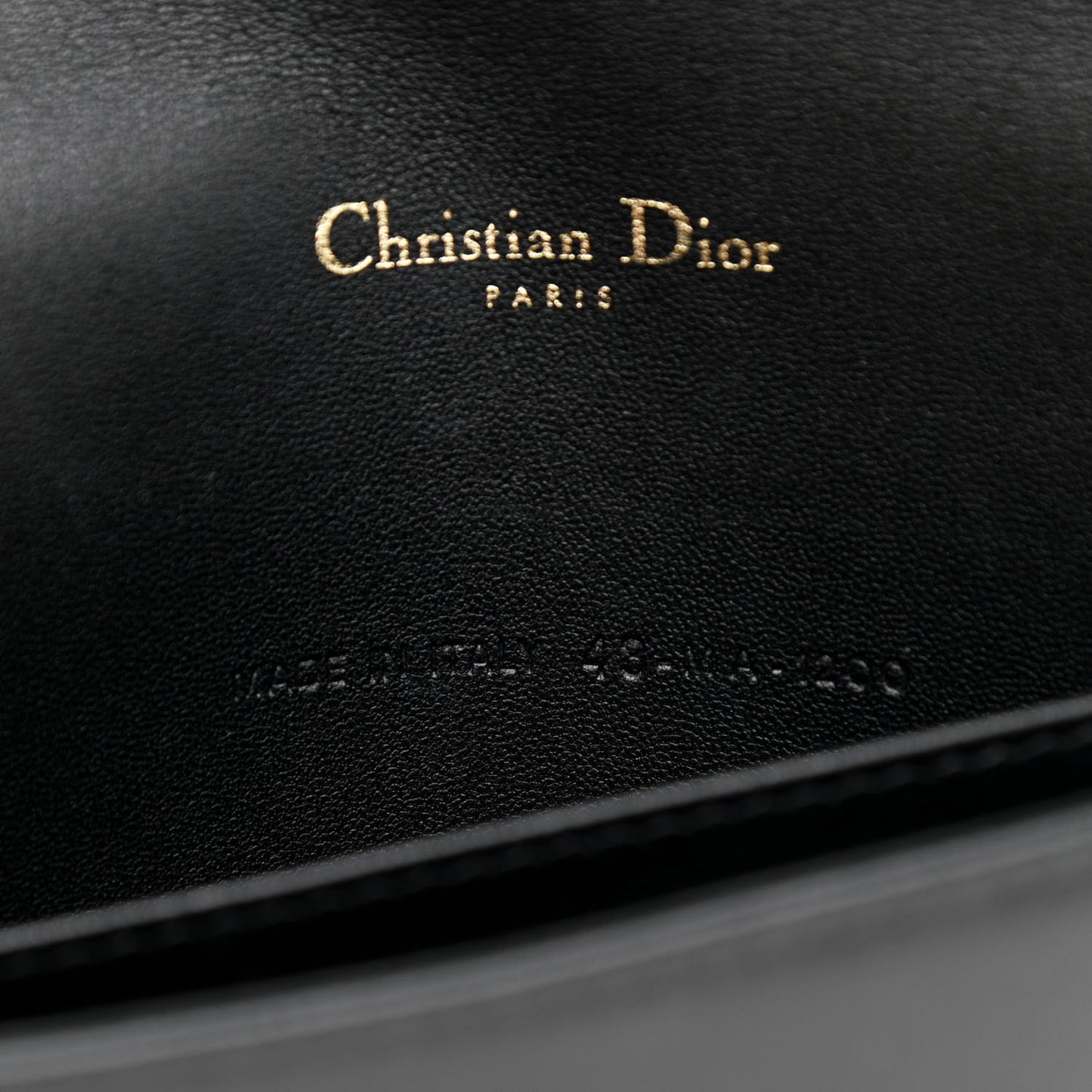 Lambskin Cannage Lady Dior Chain Wallet Black