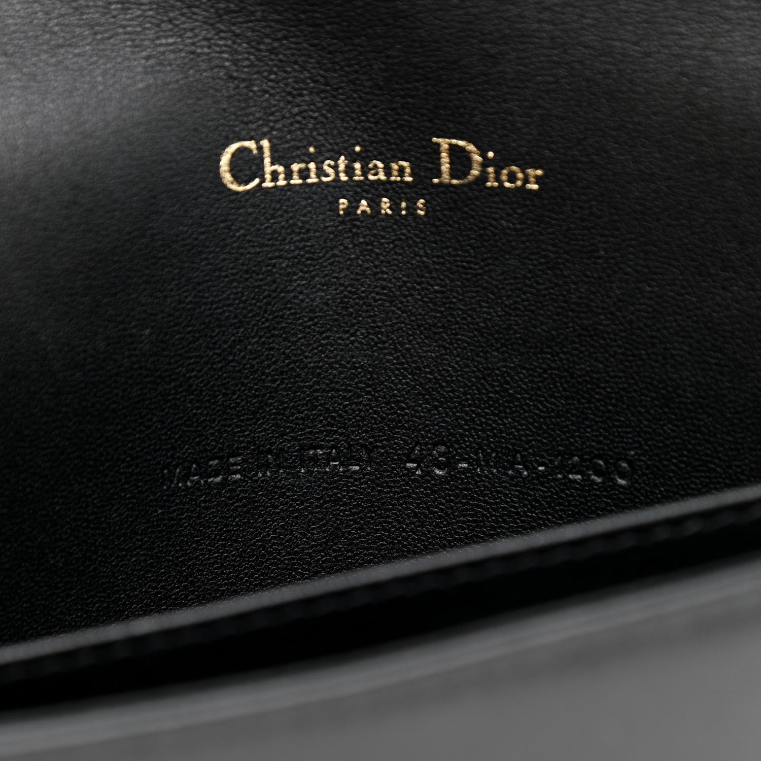 Christian Dior Lambskin Cannage Lady Dior Chain Wallet Black 8 of 13
