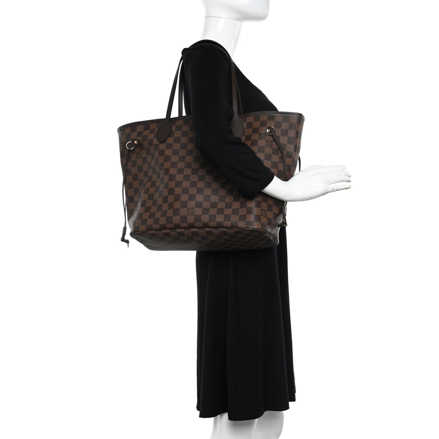 Damier Ebene Neo Neverfull MM Rose Ballerine