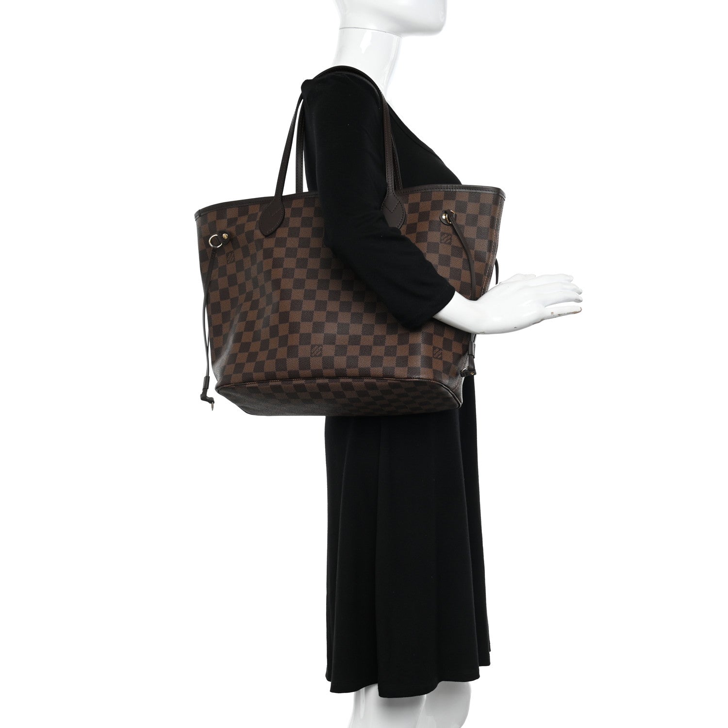 Louis Vuitton Damier Ebene Neo Neverfull MM Rose Ballerine 2 of 11