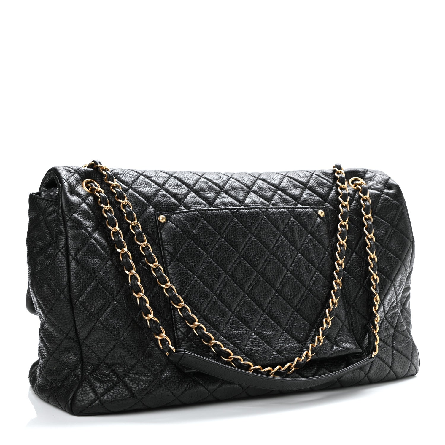 Chanel Calfskin Quilted XXL Travel Flap Bag Black 3 of 16