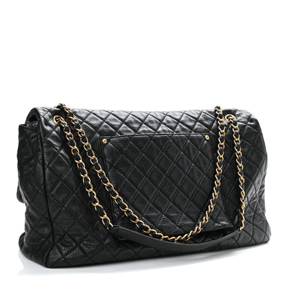 Chanel Calfskin Quilted XXL Travel Flap Bag Black 3 of 16