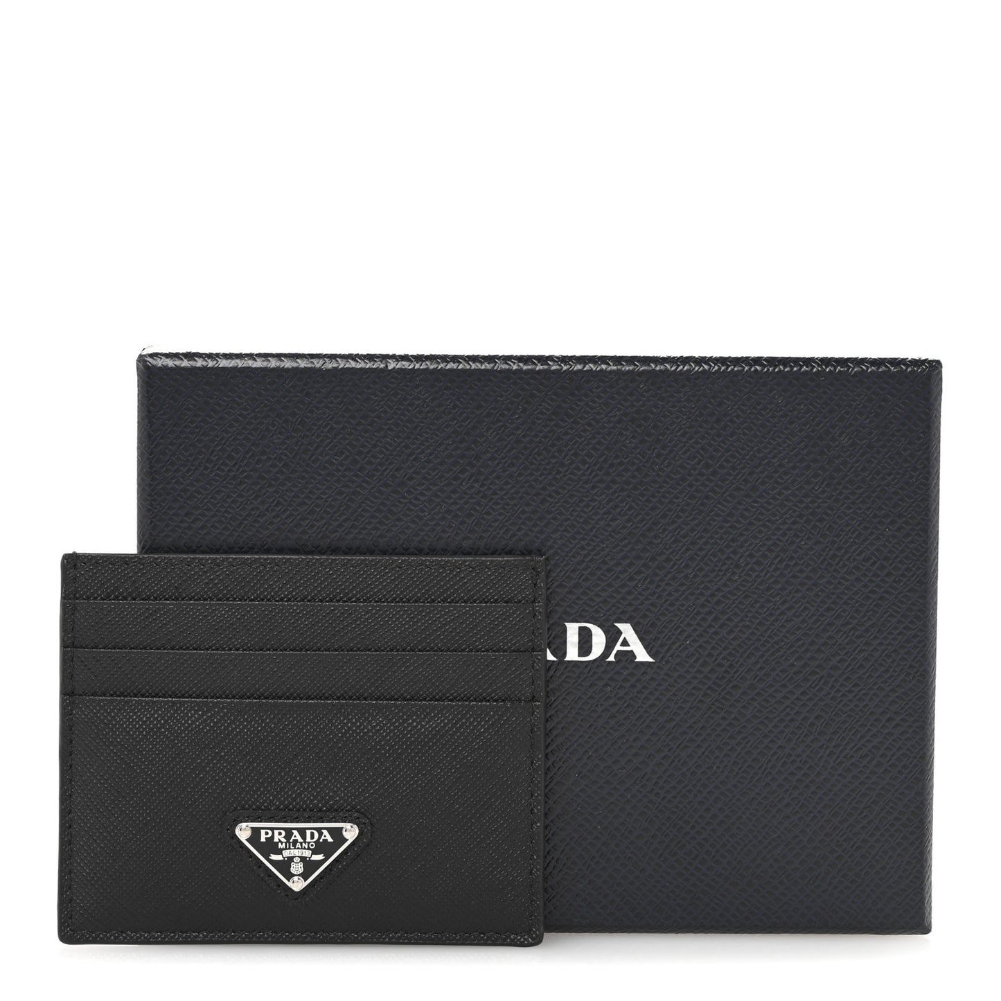 Saffiano Triangle Card Case Black