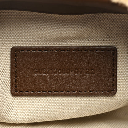 Saint Laurent Shearling Quilted Monogram Loulou Puffer Pouch Clutch Natural Beige Brick 9 of 11