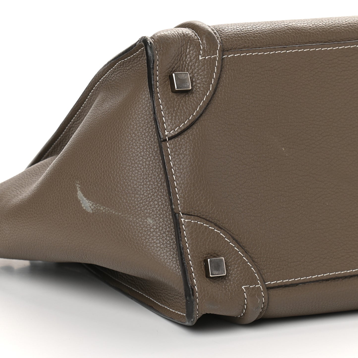 Drummed Calfskin Mini Luggage Souris