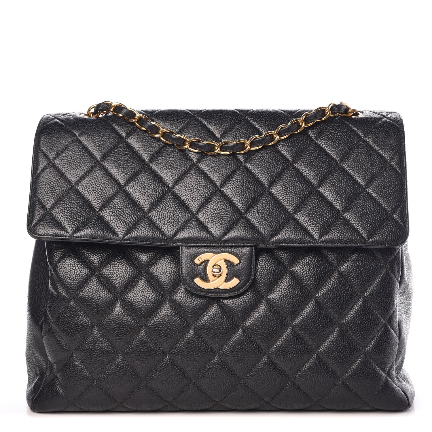 Chanel Caviar Quilted Jumbo Single Flap Black 1 of 14