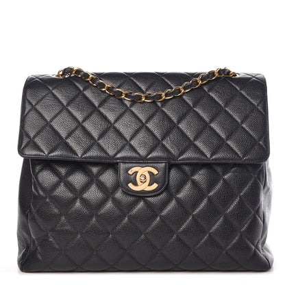 Chanel Caviar Quilted Jumbo Single Flap Black 1 of 14