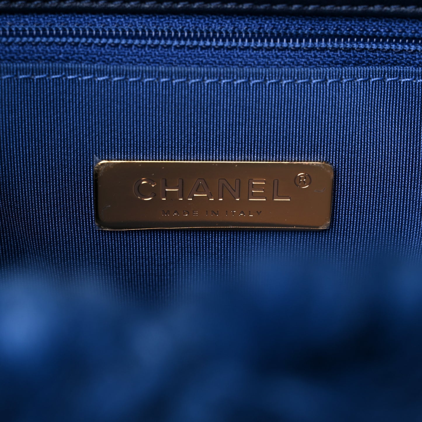 Shearling Sheepskin Medium Chanel 19 Flap Blue