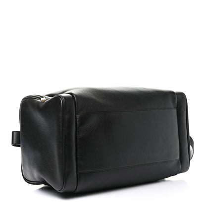 Gucci Grained Calfskin Logo Duffle Bag Black 3 of 10