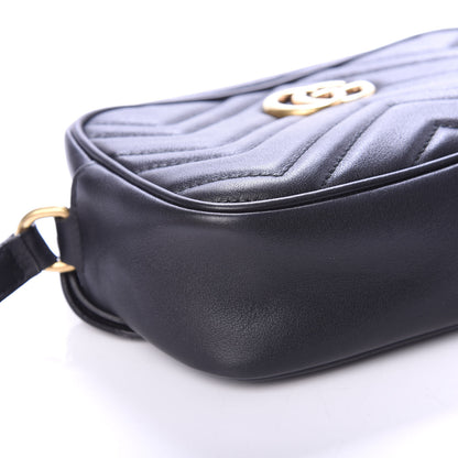 Gucci Calfskin Matelasse Mini GG Marmont Wrist Wallet Black 8 of 10