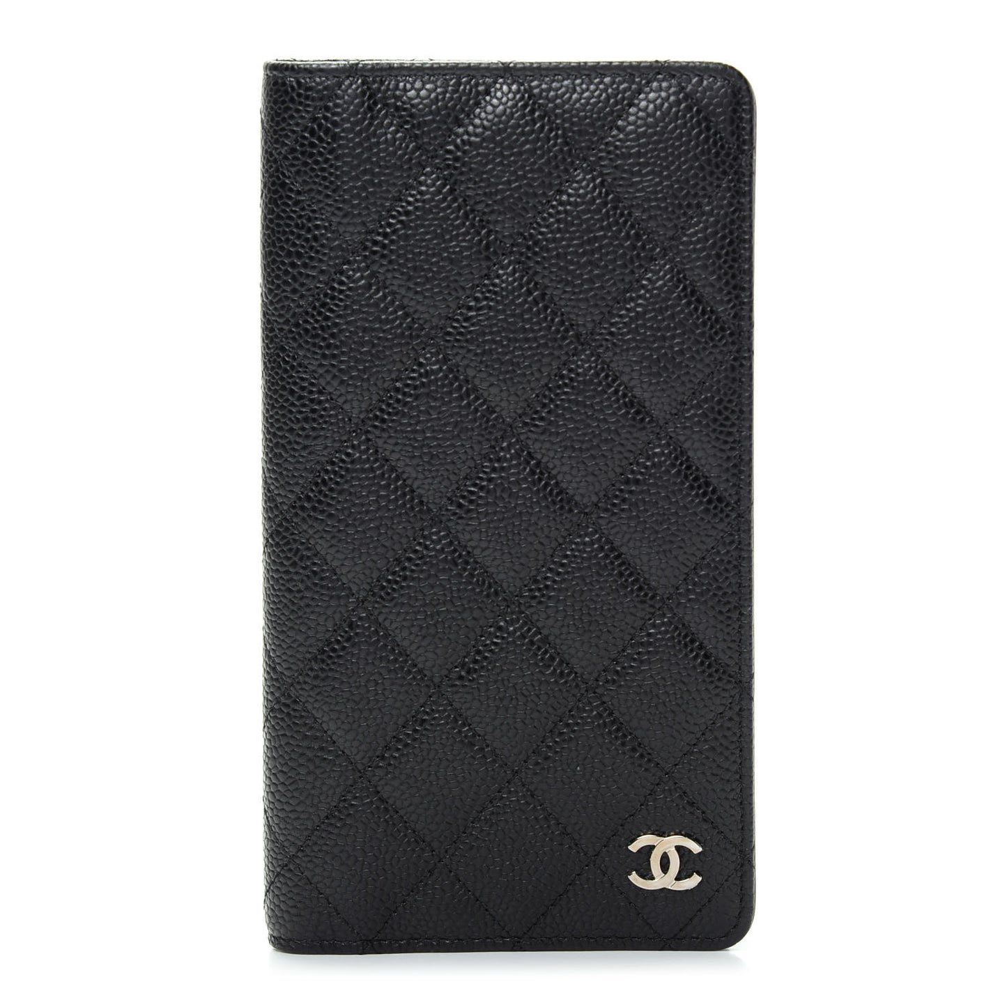 Caviar Quilted Medium Agenda Cover Black