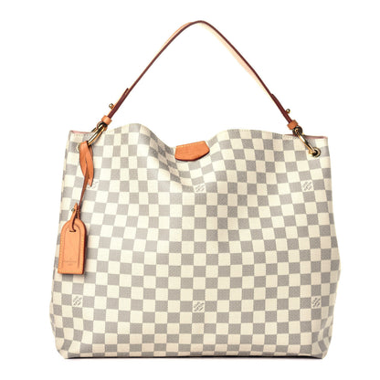 Louis Vuitton Damier Azur Graceful MM Rose Ballerine 1 of 11