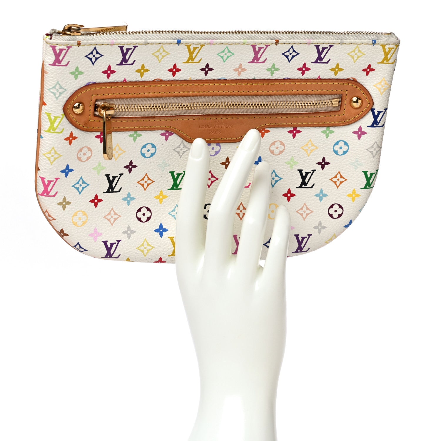 Louis Vuitton Monogram Multicolor Pochette Plate GM White 2 of 14