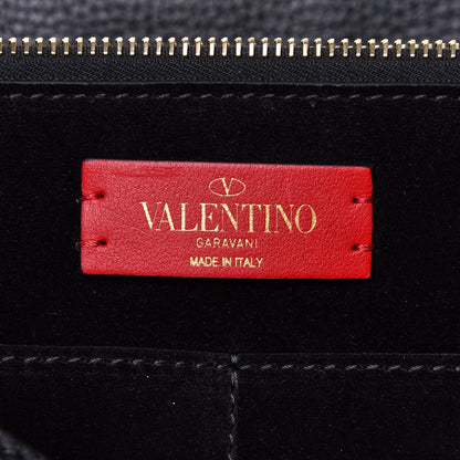 Valentino Garavani Grained Calfskin Rockstud Flip Lock Briefcase Tote Black 6 of 9