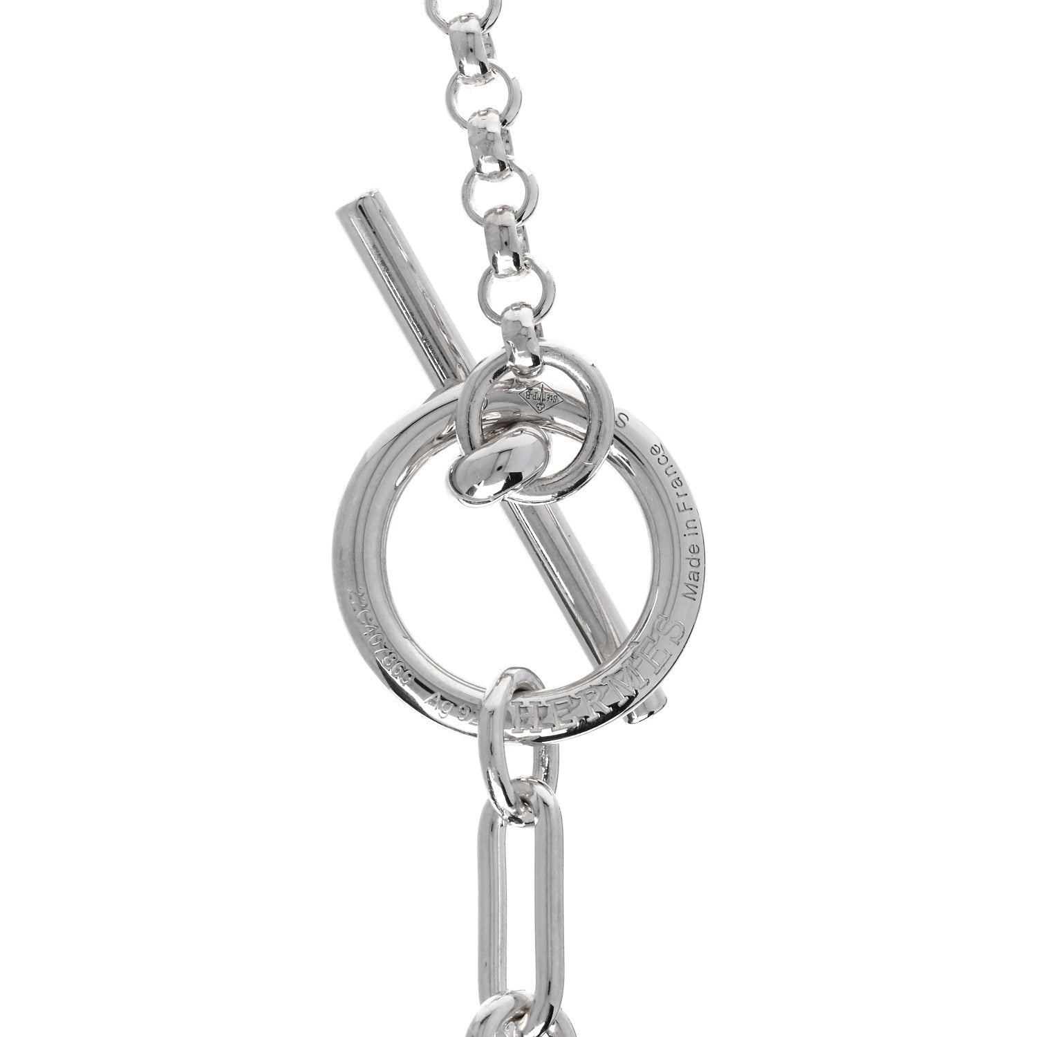 Hermes Sterling Silver Chaine d'Ancre Punk Necklace ST 4 of 4