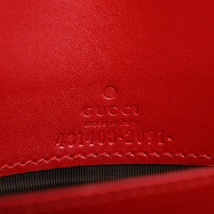 Gucci Guccissima Signature Bowy Chain Wallet Hibiscus Red 6 of 14