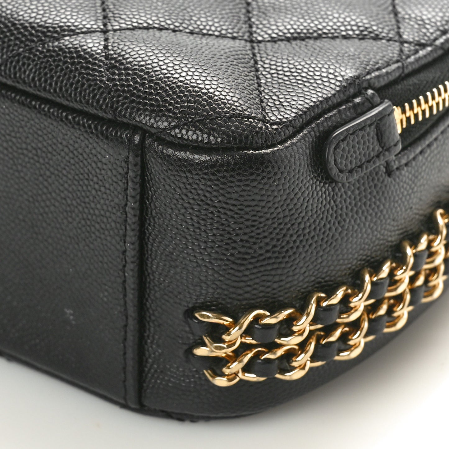 Caviar Quilted Mini CC You Camera Case Black
