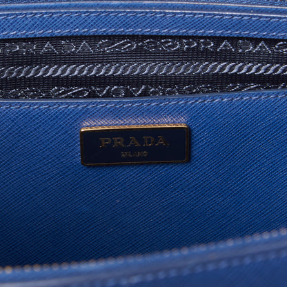 Prada Saffiano Medium Galleria Double Zip Tote Azzurro 8 of 8