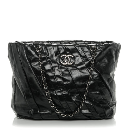 Chanel Glazed Calfskin Large Twisted Tote Black 1 of 8