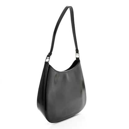 Prada Spazzolato Cleo Shoulder Bag Black 3 of 11