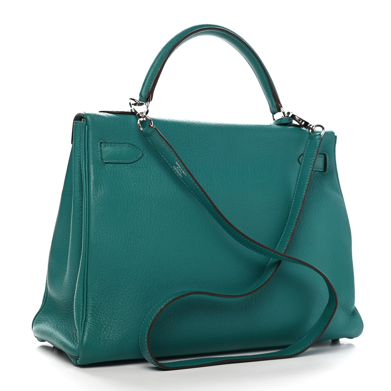 Hermes Chevre Mysore Kelly Retourne 32 Bleu Paon 4 of 18