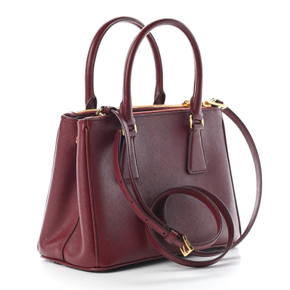 Prada Saffiano Small Galleria Double Zip Tote Cerise 3 of 8
