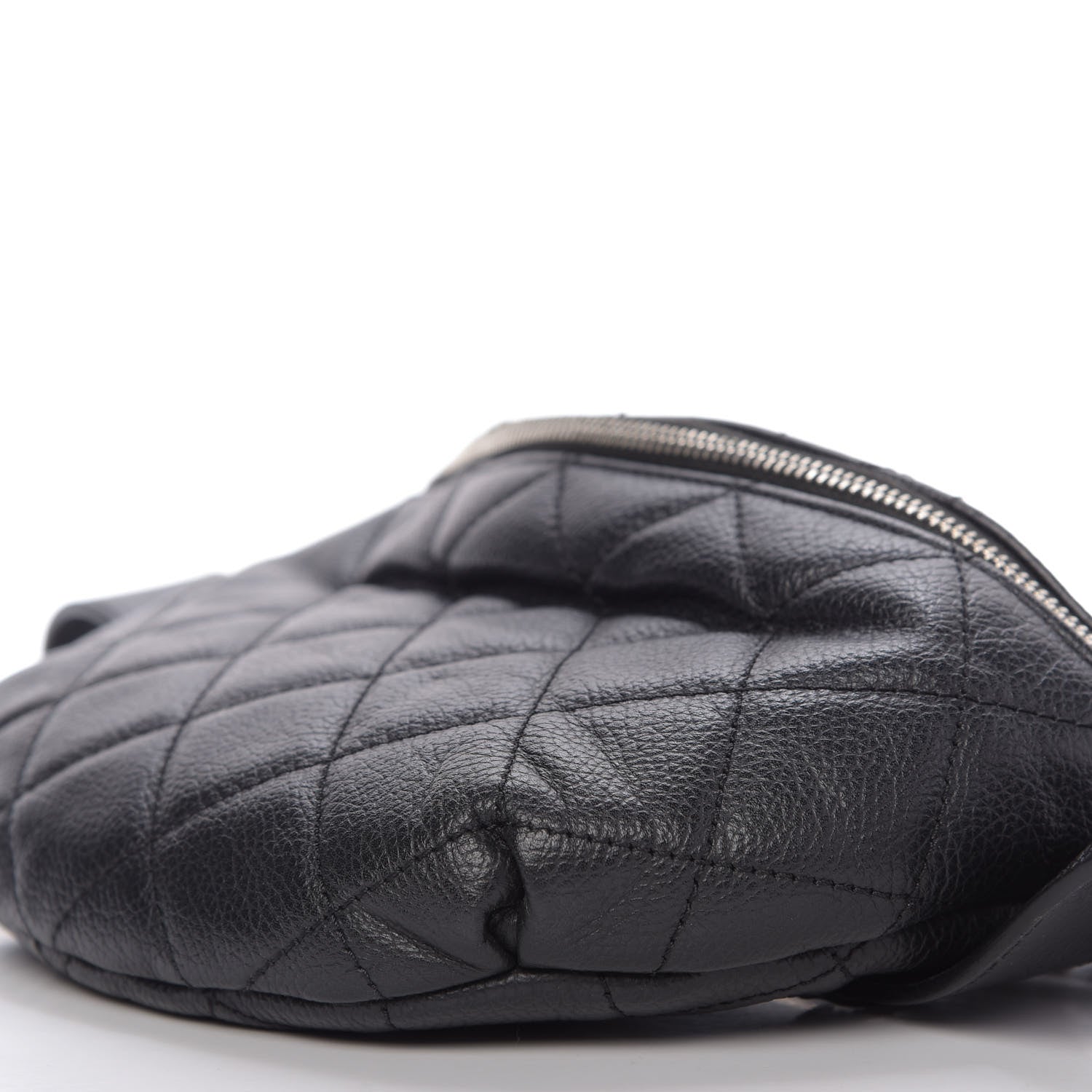 Chanel Grained Calfskin Quilted Waist Belt Bag Black 7 of 10
