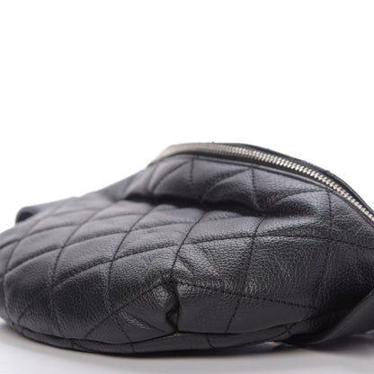 Chanel Grained Calfskin Quilted Waist Belt Bag Black 7 of 10