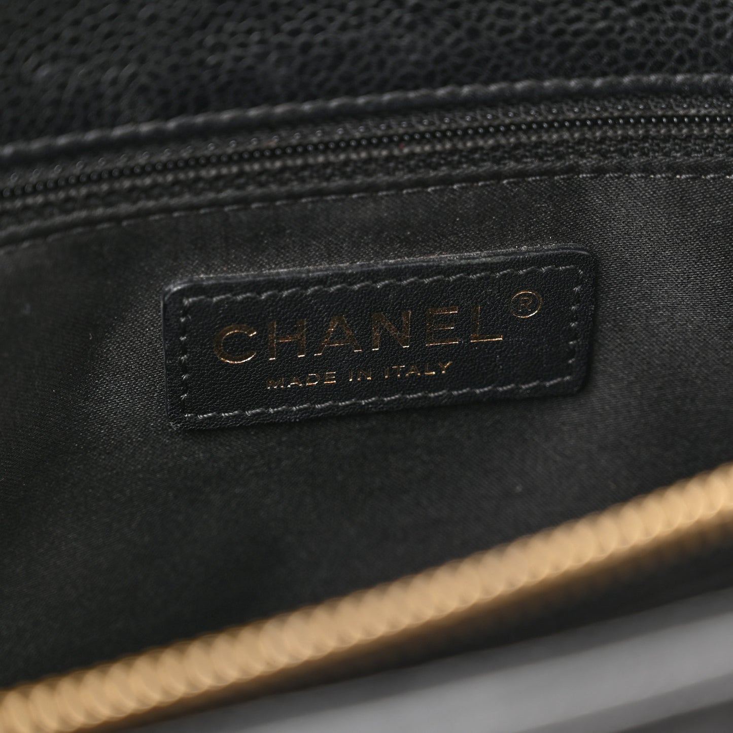 Caviar Quilted Grand Shopping Tote GST Black
