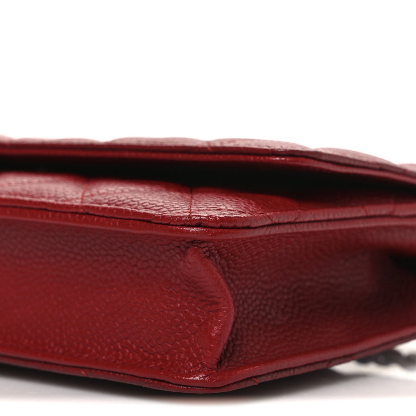 Caviar Quilted Wallet On Chain WOC Red
