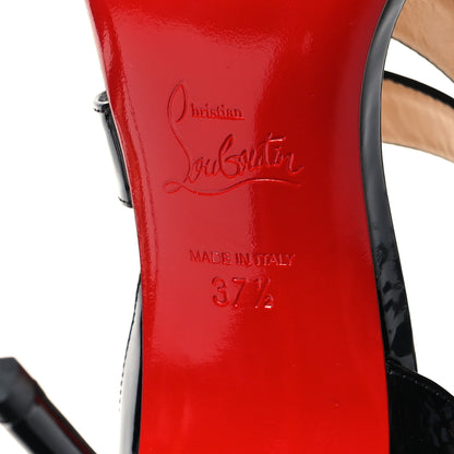Christian Louboutin Patent World Copine 100 Sandals 37.5 Black 6 of 7