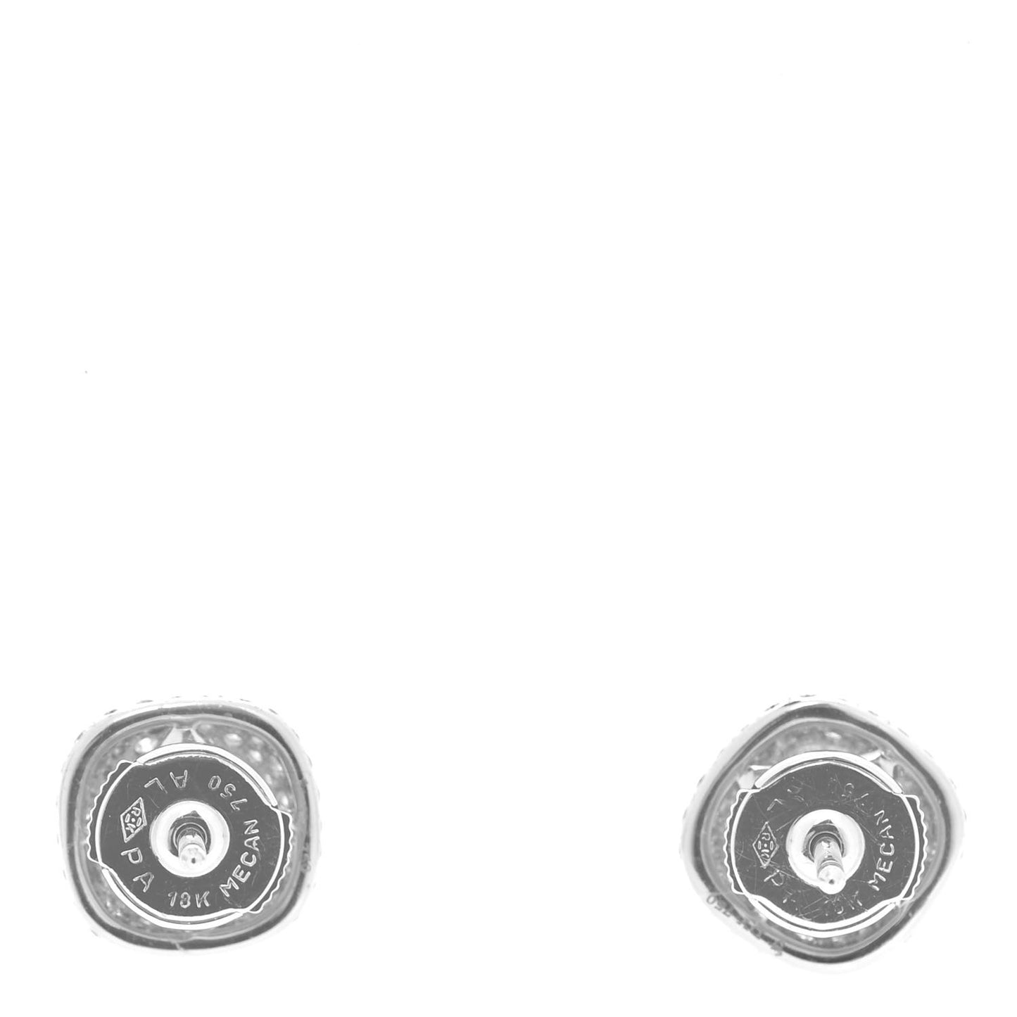 18K White Gold Diamond Pave Earrings