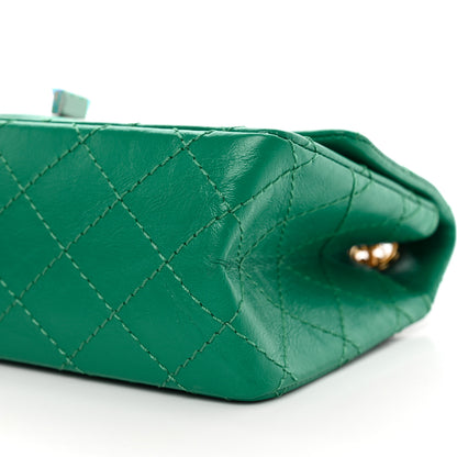 Chanel Aged Calfskin Quilted 2.55 Reissue Mini Flap Green 9 of 9