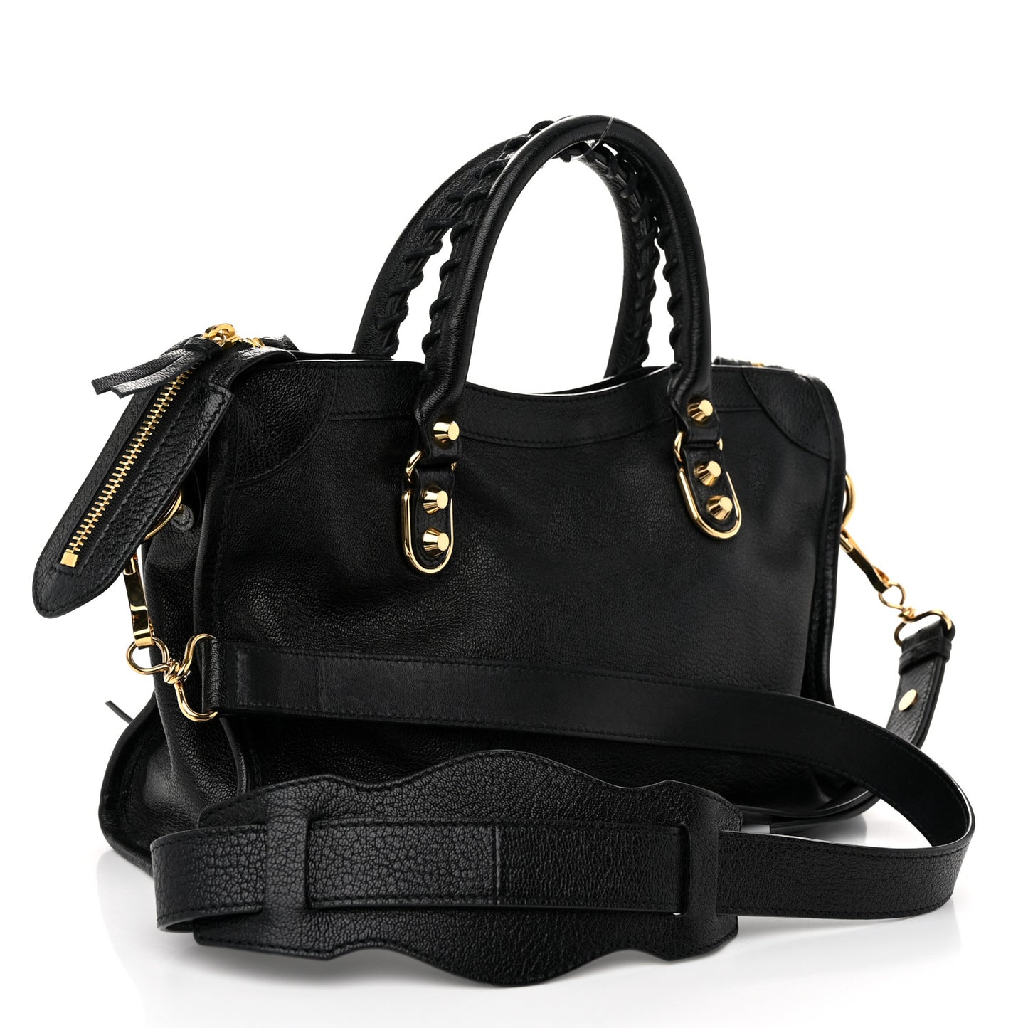 Chevre Gold Metallic Edge Hardware S City Black