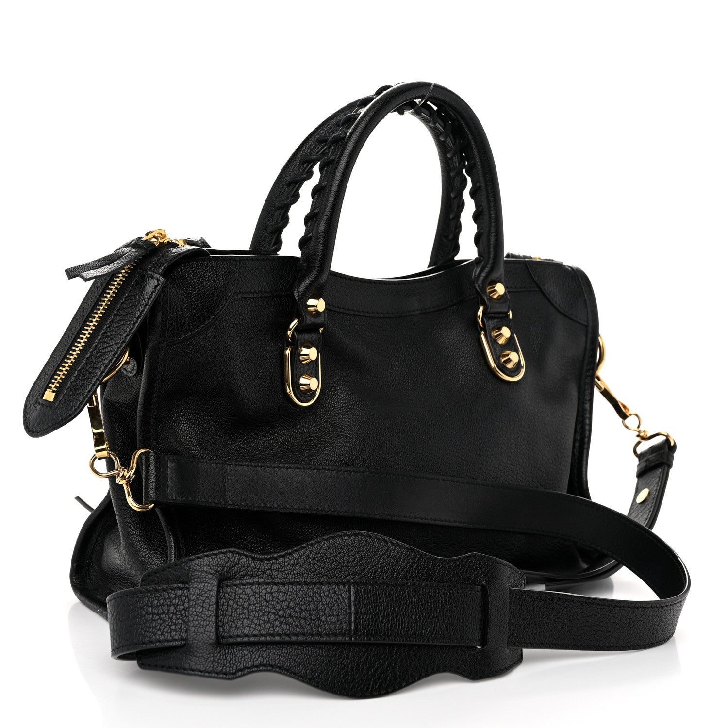 Balenciaga Chevre Gold Metallic Edge Hardware S City Black 4 of 11