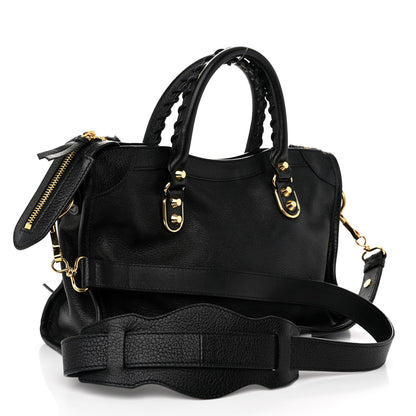 Balenciaga Chevre Gold Metallic Edge Hardware S City Black 4 of 11
