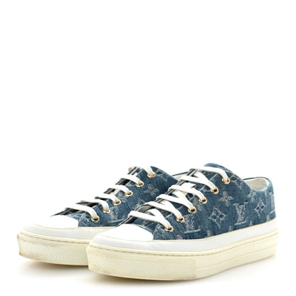 Louis Vuitton Denim Monogram Stellar Sneakers 38.5 Bleu Jeans Blue 4 of 9