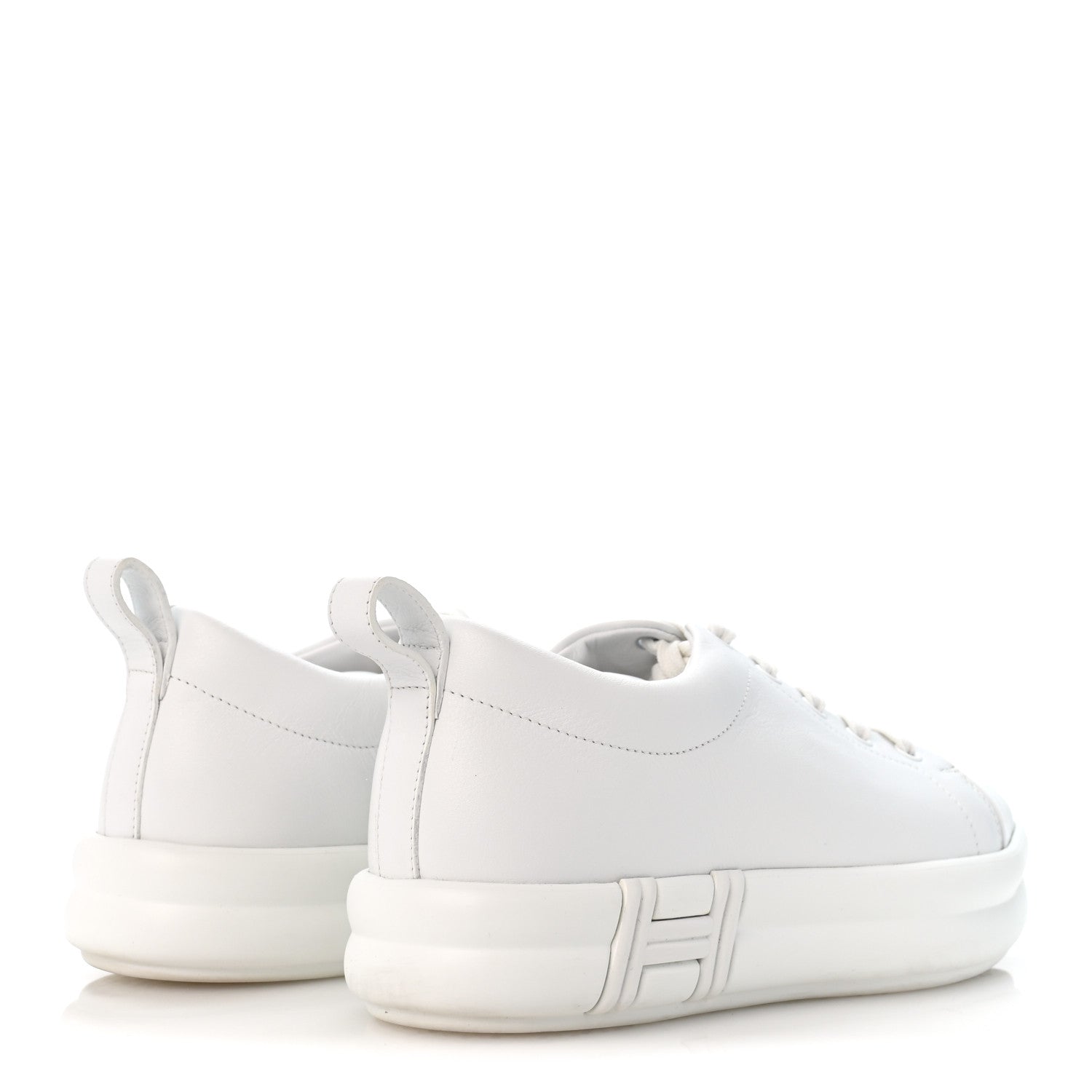 Hermes Calfskin Womens Happy Sneakers 38 White 5 of 10