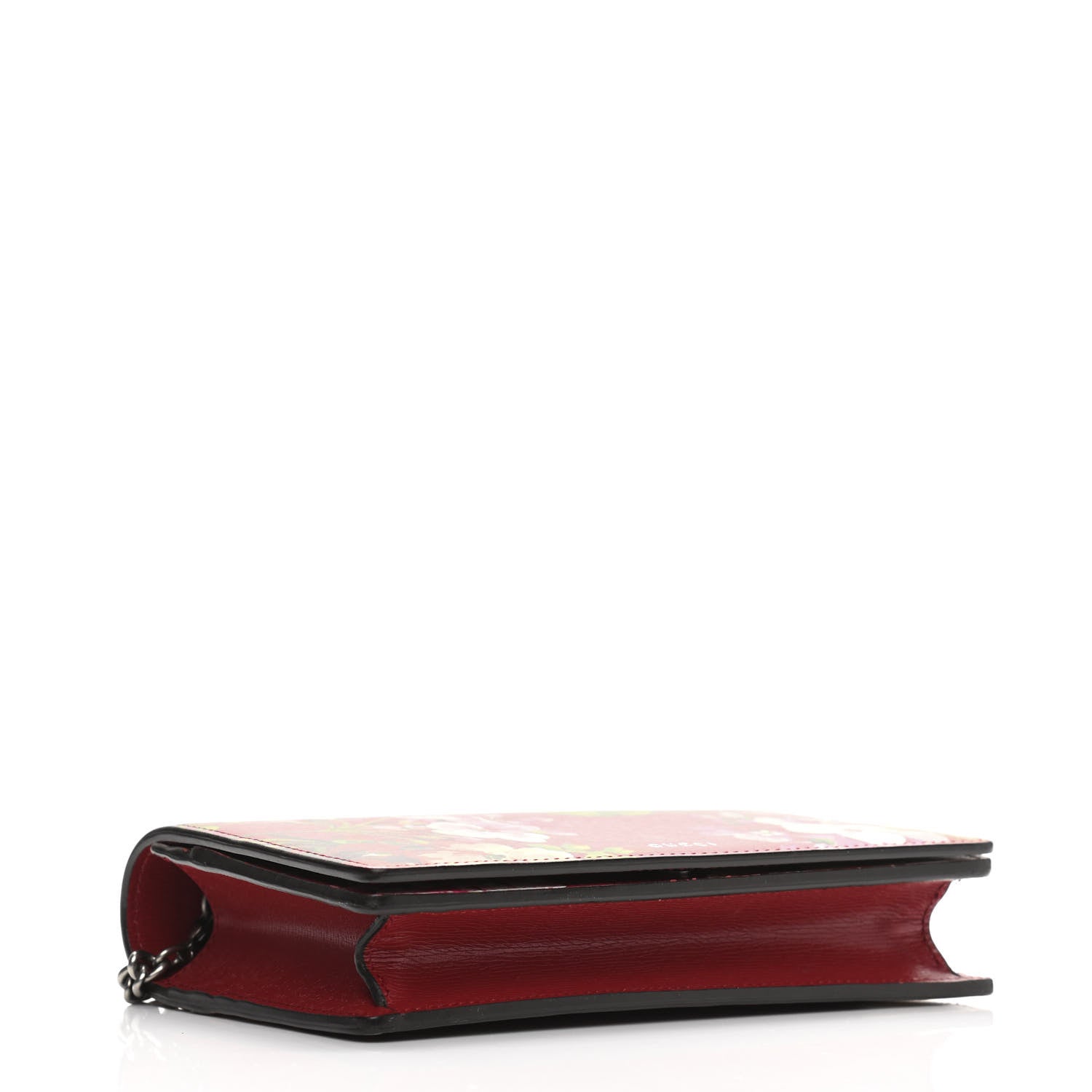 Gucci Calfskin Blooms Print Chain Wallet Romantic Cherry Multicolor 4 of 10