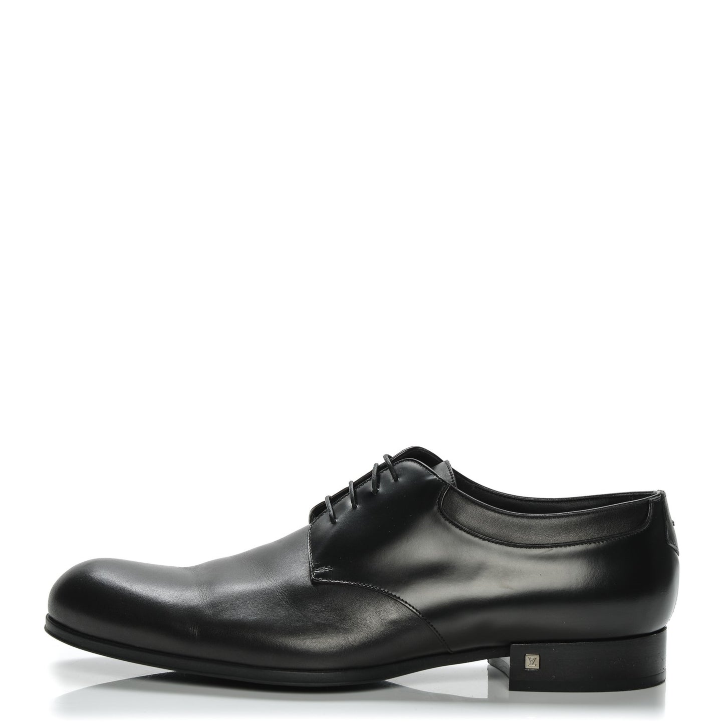 Mens Lambskin Derby Lace Up Shoes 8.5 Black