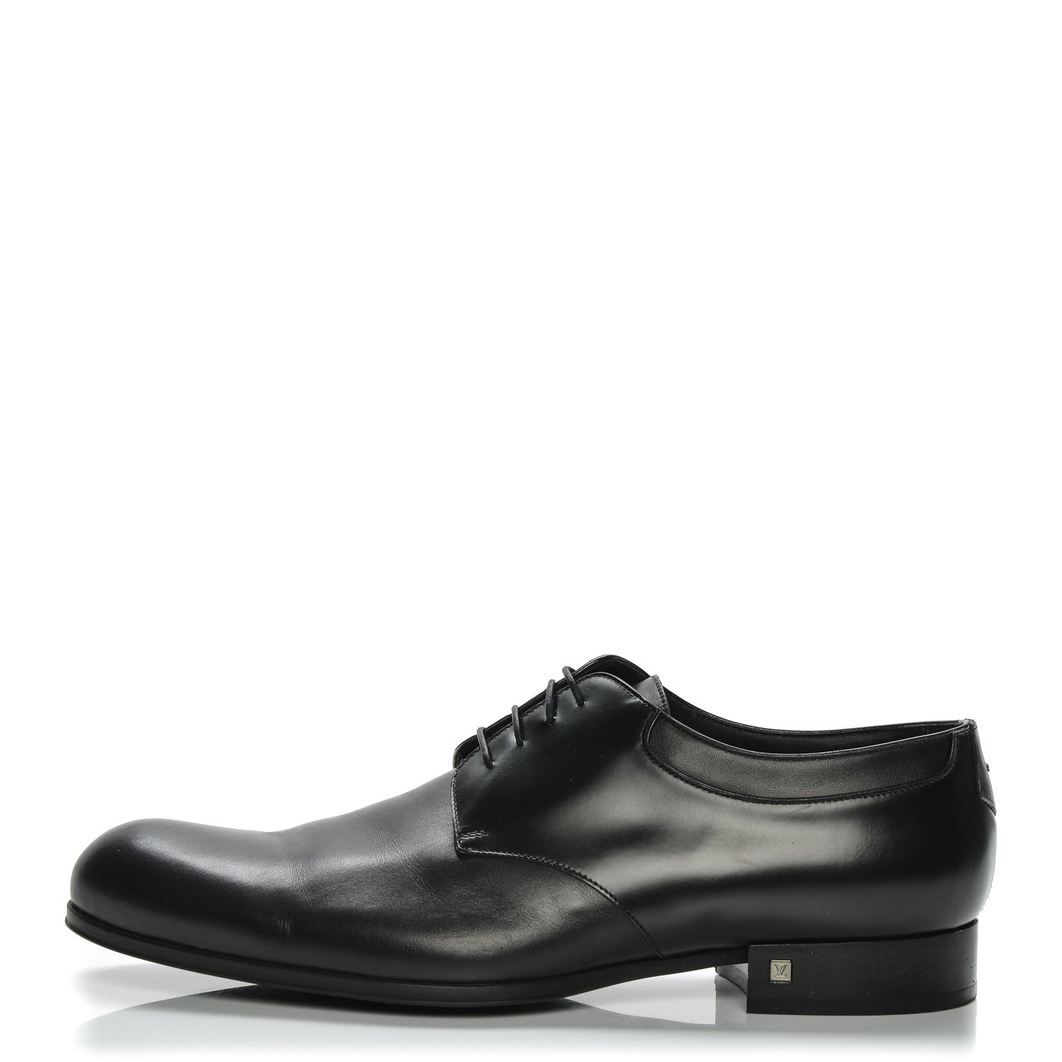 Louis Vuitton Mens Lambskin Derby Lace Up Shoes 8.5 Black 1 of 8