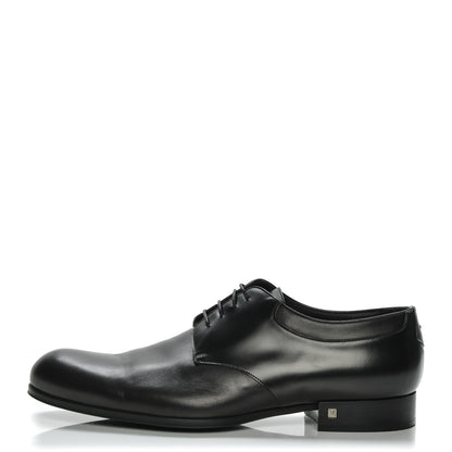 Louis Vuitton Mens Lambskin Derby Lace Up Shoes 8.5 Black 1 of 8