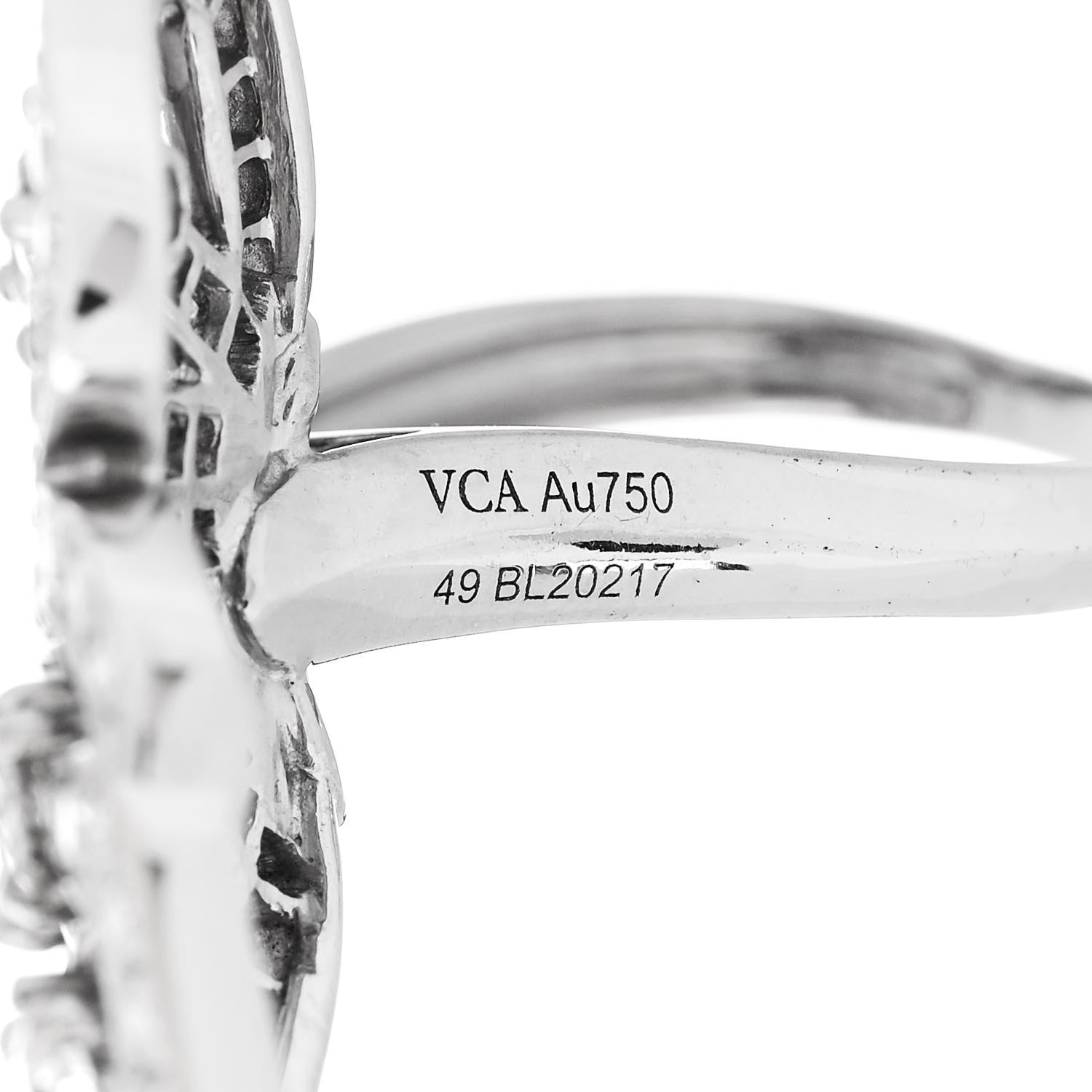 Van Cleef & Arpels 18K White Gold Diamond Flying Butterfly Ring 52 6 5 of 6