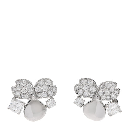 Tiffany Platinum Diamond Paper Flowers Cluster Earrings 1 of 5