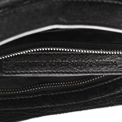 Balenciaga Agneau Classic Silver Hardware S City Logo Strap Black White 7 of 10