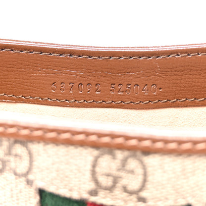 Gucci GG Supreme Monogram Azalea Calfskin Web Mini Jackie 1961 Hobo Beige Ebony Brown Sugar 7 of 10