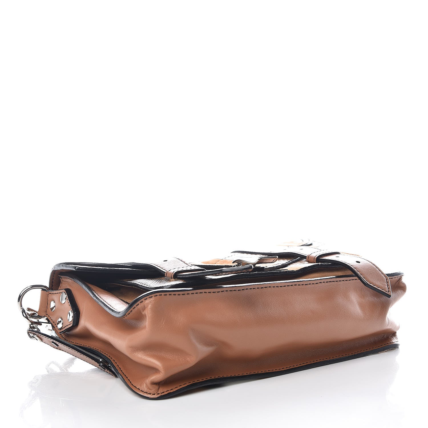 Proenza Schouler Lambskin Lizard Snakeskin Suede Tiny PS1 Exotic Stripe Mix Satchel Dune 4 of 9