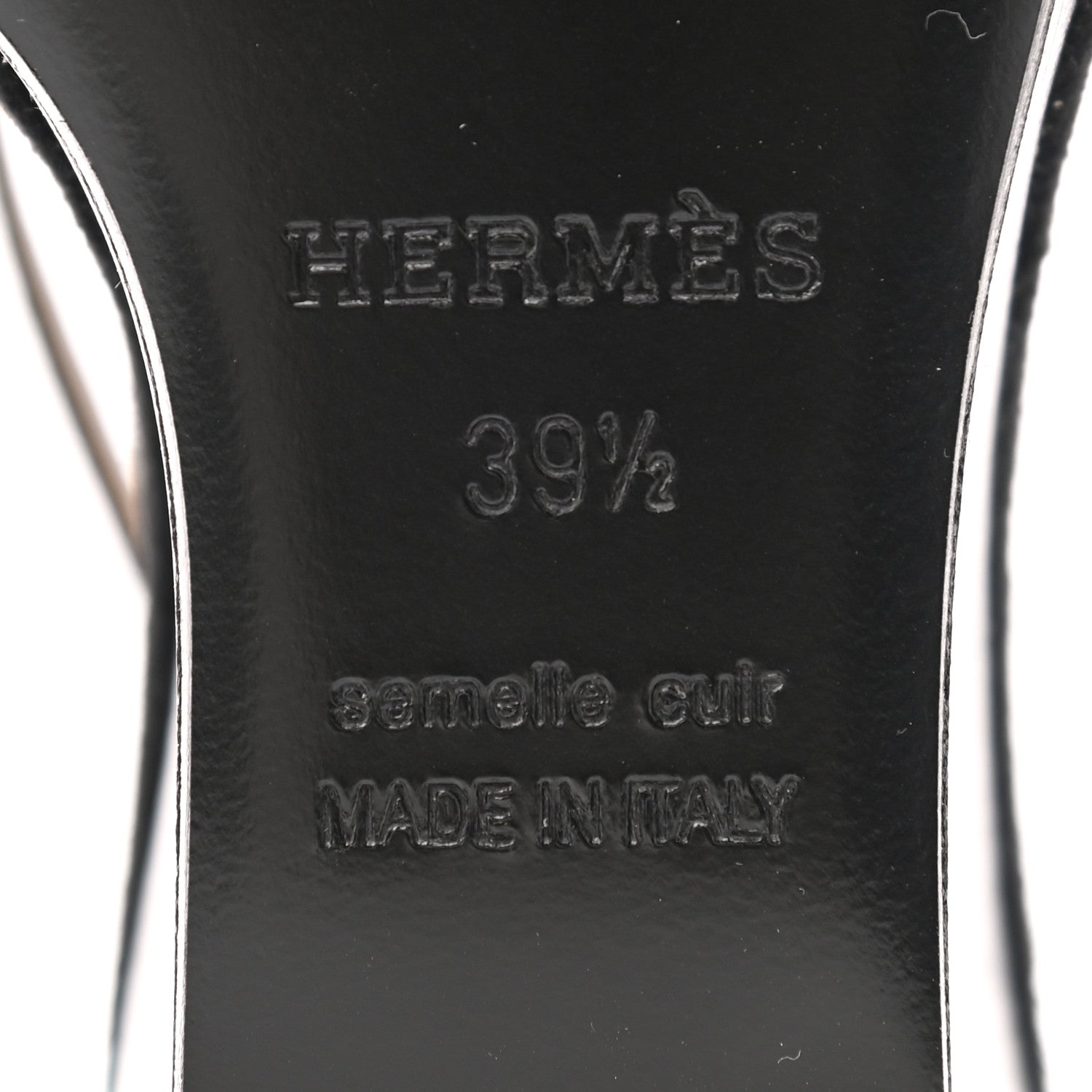 Hermes Velvet Goatskin Attelage Platform Sandal 39.5 Black 6 of 9